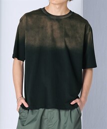 nissen | 綿１００％グラデーションオーバーサイズ5分袖Tシャツ【大きいサイズ有】(Tシャツ/カットソー)