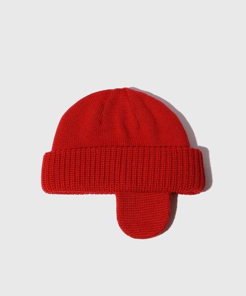 ADAM ET ROPE'（アダムエロペ）の「【KIJIMA TAKAYUKI/キジマ タカユキ】MERINO WOOL EAR WATCH CAP（ニットキャップ/ビーニー・メンズ・ブラック/グレー/ベージュ/レッド・F）」の5枚目の写真