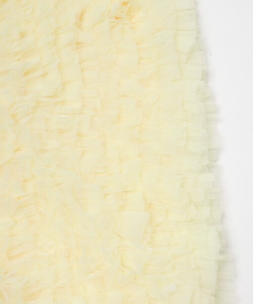URBAN RESEARCH（アーバンリサーチ）の「VIVIANO　Ruffle Tulle Midi SKIRT（スカート・レディース・YELLOW/BLACK・FREE）」の12枚目の写真