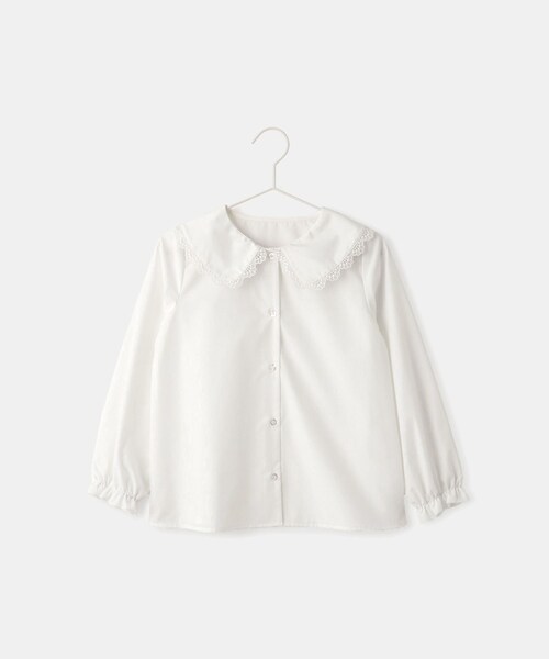 ROPE' PICNIC(ロペピクニック)の「【KIDS/キッズ】ビックカラーブラウス/セレモニー対応(シャツ/ブラウス・キッズ・ホワイト・110/120/130/140/150)」の5枚目の写真