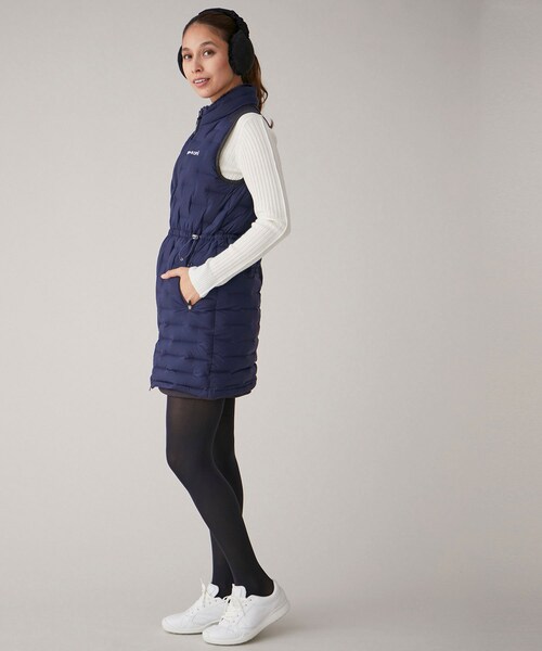 ROPE'（ロペ）の「【撥水】ストレッチナイロン　ダウンワンピース（ワンピース・レディース・ホワイト/ベージュ/ネイビー・L/M/S）」の21枚目の写真