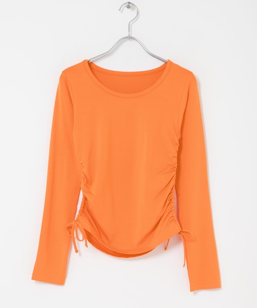 THE GOODLAND MARKET（ザグッドランドマーケット）の「cwtch　SHEER LONG-SLEEVE T-SHIRTS（Tシャツ/カットソー・レディース・WHITE/MINT/ORANGE/NAVY・Free）」の4枚目の写真