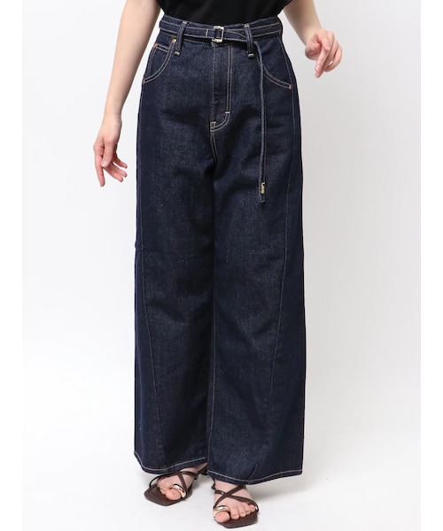 LAGUNAMOON（ラグナムーン）の「【Leeコラボ】セミワイドベルトデニムパンツ（デニムパンツ・レディース・ブルー/インディゴ/ブラウン・S/M）」の14枚目の写真