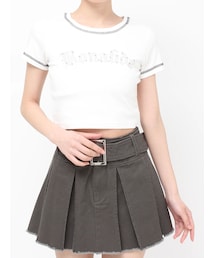 スタッズグラフィックショートTシャツ