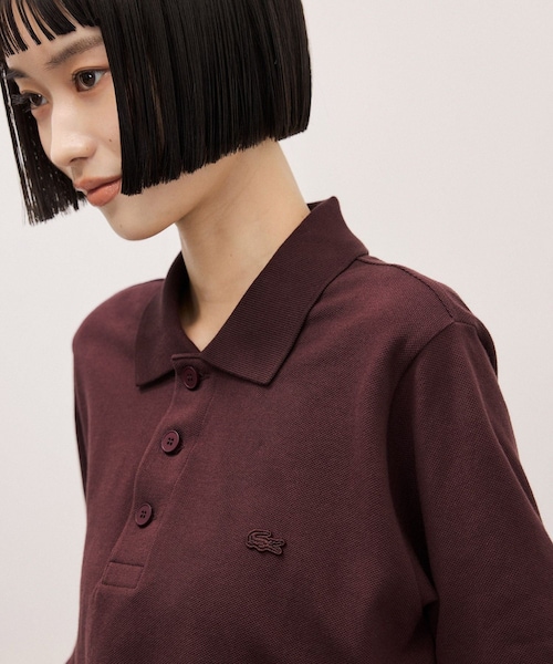 ADAM ET ROPE'(アダムエロペ)の「【LACOSTE for ADAM ET ROPE'】別注 Classic Polo(ポロシャツ・レディース・ブラック/ワイン系/クリーム・36)」の14枚目の写真