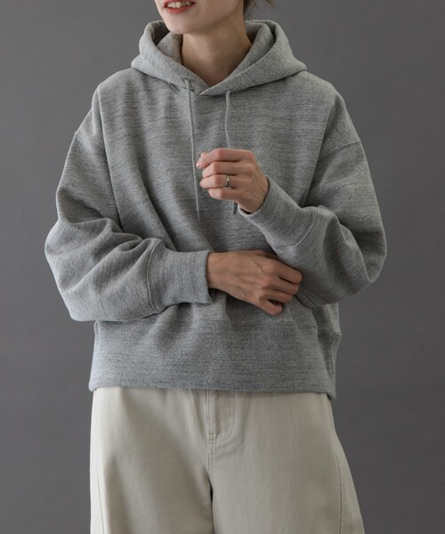 URBAN RESEARCH DOORS(アーバンリサーチドアーズ)の「FORK&SPOON リサイクル裏毛クロップドフーディー(パーカー・レディース・OATMEAL/NAVY/TOPGRAY・1)」の15枚目の写真