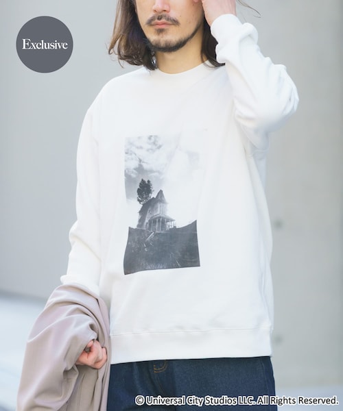 ITEMS URBANRESEARCH（アイテムズ アーバンリサーチ）の「『別注』UNIVERSAL MOVIEスウェット（スウェット・メンズ・CHUCKY WHT/CHUCKY BLK/PSYCHO WHT/PSYCHO BLK/ET WHT/ET BLK/JAWS WH/JAWS BLK・M/L）」の3枚目の写真