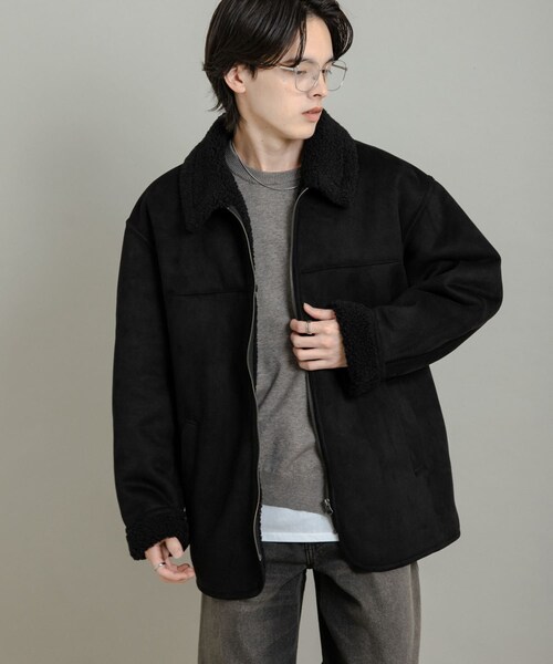 SENSE OF PLACE by URBAN RESEARCH（センスオブプレイスバイアーバンリサーチ）の「アソートボアブルゾン（ブルゾン・メンズ・BLK×CHA/BLK×BLK/GRY×KHK・M/L）」の8枚目の写真