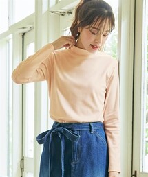 nissen | 大きいサイズ モチモチあたたか吸湿発熱ハイネックトップス(Tシャツ/カットソー)