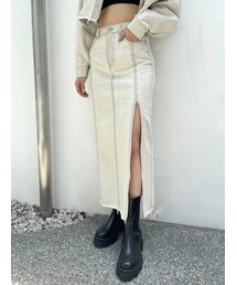 EMODA | 【セットアップ着用可】フリーリースリットデニムマキシスカート(スカート)