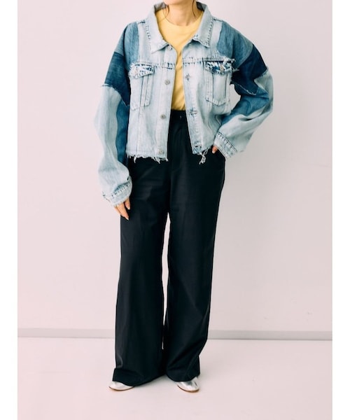 ADAM ET ROPE'（アダムエロペ）の「【QUIITO】 REMAKE  PT DENIM JK BL（デニムジャケット・レディース・ブルー・F）」の10枚目の写真