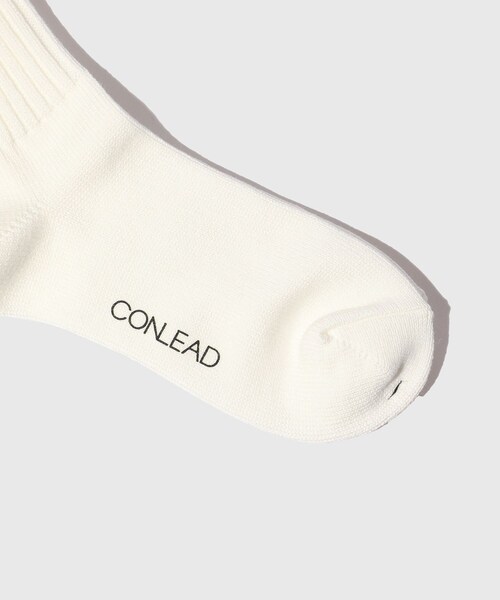 ADAM ET ROPE'（アダムエロペ）の「【CONLEAD/コンリード】Rib Socks（ソックス/靴下・メンズ・ブラック/ホワイト・M/S）」の7枚目の写真