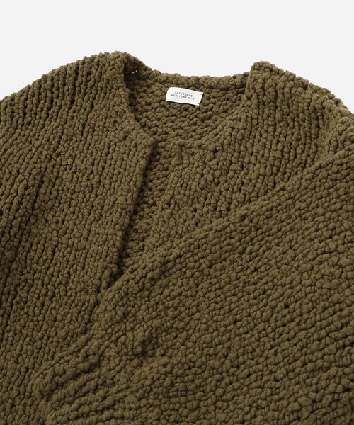 Saturdays NYC(サタデーズ ニューヨークシティ )の「Halle Hand Woven Cardigan | WOMEN(カーディガン/ボレロ・レディース・ブラック/オリーブ・M/S)」の12枚目の写真