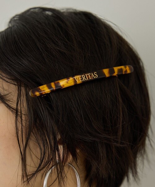 ADAM ET ROPE'（アダムエロペ）の「【J'aDoRe・店舗限定】【MALUS /マリュス】Inscription barette L（バレッタ/ヘアクリップ・レディース・ブラウン・F）」の11枚目の写真