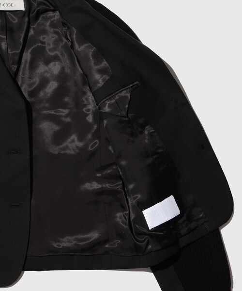 ADAM ET ROPE'(アダムエロペ)の「【RE;CODE/リコード】Knit Layered Jacket(その他アウター・レディース・ブラック・S)」の10枚目の写真
