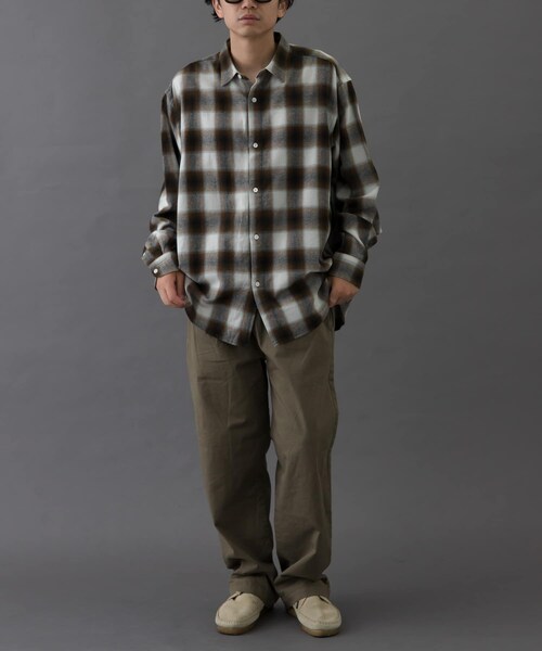 URBAN RESEARCH DOORS(アーバンリサーチドアーズ)の「FORK&SPOON ネルチェックシャツ(シャツ/ブラウス・メンズ・NAVY/BROWN/GREEN/IVORY・4/5)」の22枚目の写真