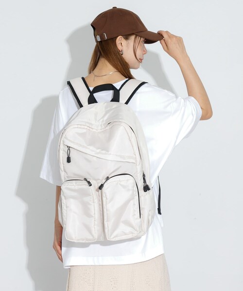 URBAN RESEARCH Sonny Label（アーバンリサーチサニーレーベル）の「グログランユースフルリュック（バックパック/リュック・レディース・エクリュ/ブラック・one）」の7枚目の写真