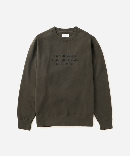 Saturdays NYC(サタデーズ ニューヨークシティ )の「Bowery Dobby Weave International Sweatshirt(スウェット・レディース・ブラック/オリーブ・L/M/S/XL/XS/XXL)」の20枚目の写真