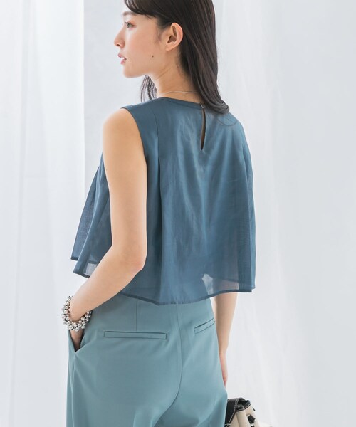 URBAN RESEARCH ROSSO（アーバンリサーチロッソ）の「シアーチンツレイヤードブラウス（シャツ/ブラウス・レディース・WHITE/MAUVE PINK/SLATE BLUE・FREE）」の21枚目の写真