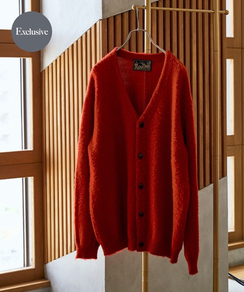 URBAN RESEARCH(アーバンリサーチ)の「『別注』ROUTINE×URBAN RESEARCH 起毛カーディガン(カーディガン/ボレロ・レディース・RED/D NAVY/L GRAY/L BLUE/BEIGE・FREE)」の6枚目の写真