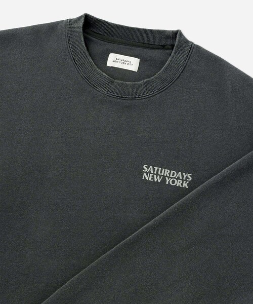 Saturdays NYC(サタデーズ ニューヨークシティ )の「Ari Relaxed Ozone Washed Sweatshirt(スウェット・レディース・スミクロ/ネイビー・L/M/S/XL)」の20枚目の写真