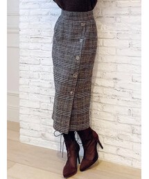 RESEXXY | フロントボタンチェックスカート(スカート)