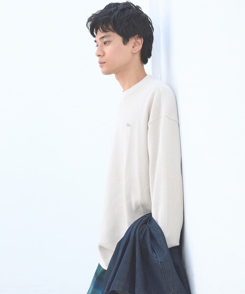URBAN RESEARCH DOORS（アーバンリサーチドアーズ）の「『別注』LACOSTE×DOORS　HEAVY PIQUE LONG-SLEEVE（Tシャツ/カットソー・メンズ・HAMMAM/GRAPHITE/PORTO・3/4/5）」の5枚目の写真