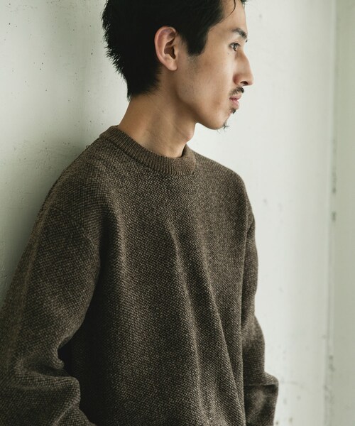 URBAN RESEARCH DOORS(アーバンリサーチドアーズ)の「ジャガードモールニットプルオーバー(ニット/セーター・メンズ・GREIGE/BLUE/OLIVEBROWN/BLACK・M/L)」の22枚目の写真