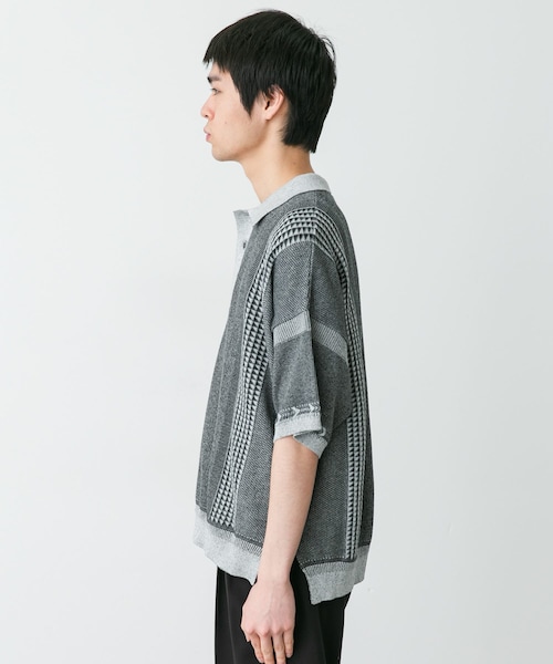 URBAN RESEARCH DOORS（アーバンリサーチドアーズ）の「YASHIKI　AOTSUYU KNIT POLO（ポロシャツ・メンズ・M.GRAY/BROWN/BLACK・1/2）」の10枚目の写真