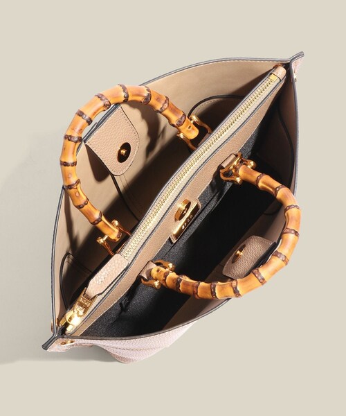 ROPE'（ロペ）の「【E'POR】BAMBOO BAG Medium/軽量・通勤・26SS（ハンドバッグ・レディース・ブラック系/オフホワイト/ベージュ系・F）」の15枚目の写真