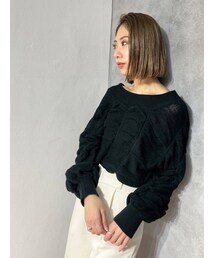 EMODA | ワイドドレープニット(ニット/セーター)