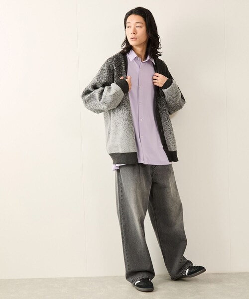 JUNRED（ジュンレッド）の「フェードジャガードカーディガン（カーディガン/ボレロ・メンズ・ブラック/グレー/ブルー/ブルー系/パープル・L/M/S）」の17枚目の写真