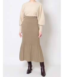 LAGUNAMOON | ラクーンフレアーニットワンピース(ワンピース)