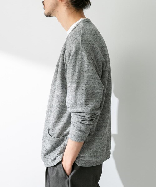 URBAN RESEARCH Sonny Label（アーバンリサーチサニーレーベル）の「JAPAN MADE 裏毛カーディガン（カーディガン/ボレロ・メンズ・オレンジ/ネイビー/グレー・M/L）」の8枚目の写真