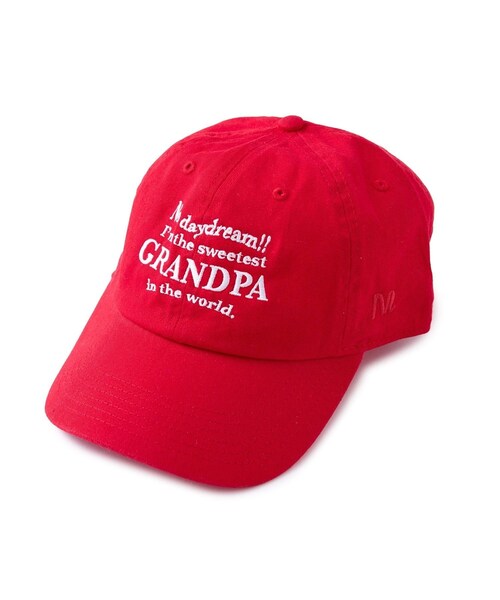 ADAM ET ROPE'（アダムエロペ）の「【GRANDPA】x ムウトアール LOGO CAP（キャップ・レディース・ブラック/レッド・F）」の4枚目の写真