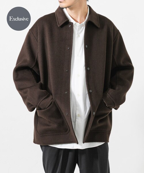 URBAN RESEARCH(アーバンリサーチ)の「『別注』FRAIZZOLI×URBAN RESEARCH REVER COVERALL JACKET(カバーオール・メンズ・BLACK/BROWN/廃盤・46/48/M/L)」の3枚目の写真