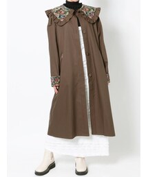 merry jenny | フリルカラージャガードコンビトレンチ(トレンチコート)