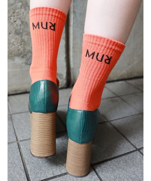 MURUA（ムルーア）の「MURUAロゴソックス（ソックス/靴下・レディース・グリーン/オレンジ/ブラック/ホワイト・F）」の17枚目の写真