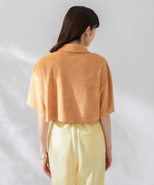 KBF（ケイビーエフ）の「クロップドパイルポロシャツ（ポロシャツ・レディース・PINK/CAMEL/BLUE・one）」の20枚目の写真