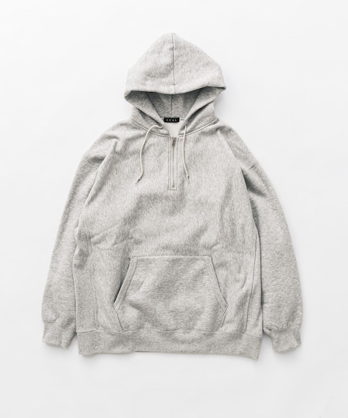 EKAL（エカル）の「QUICK DRY ハーフジップフーディー（スウェット・メンズ・グレー/ブラック・M/L）」の2枚目の写真