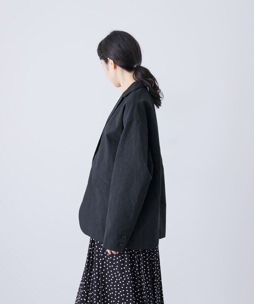 かぐれ(カグレ)の「Tailored jacket w/lining(テーラードジャケット・レディース・BEIGE/BLACK・FREE)」の12枚目の写真