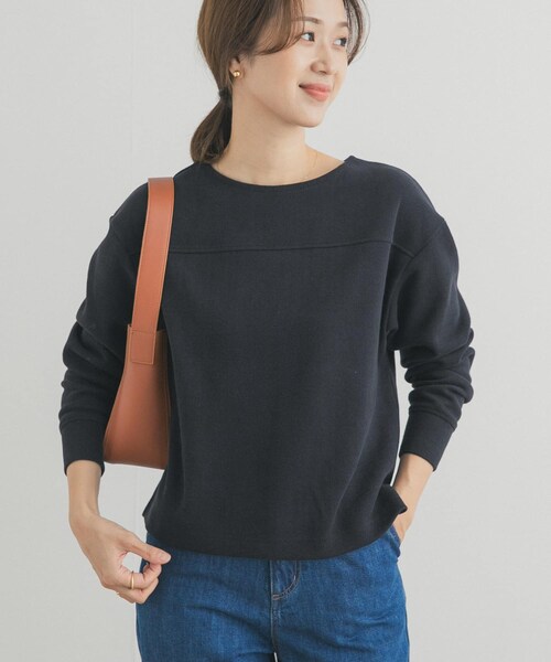 URBAN RESEARCH DOORS（アーバンリサーチドアーズ）の「『UR TECH』ボートネックプルオーバー（Tシャツ/カットソー・レディース・IVORY/PISTACHIO/BLACK・M）」の19枚目の写真