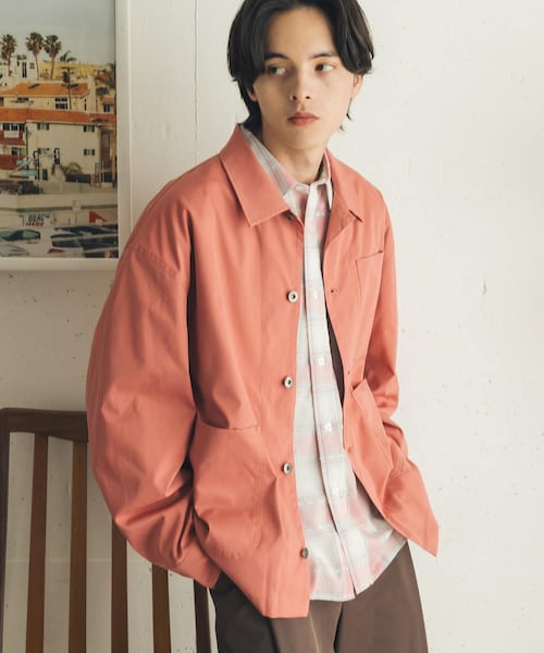 SENSE OF PLACE by URBAN RESEARCH（センスオブプレイスバイアーバンリサーチ）の「ピーチタッチカラーカバーオール（カバーオール・メンズ・CHARCOAL/BLUE GRAY/PINK・M/L）」の3枚目の写真