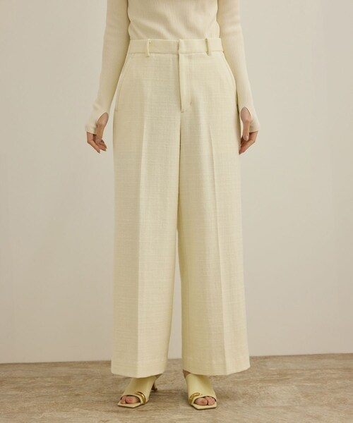 ROPE'(ロペ)の「MANTECO(マンテコ) コットンライトツイードパンツ/イージーケア(その他パンツ・レディース・オフホワイト・36/38)」の9枚目の写真