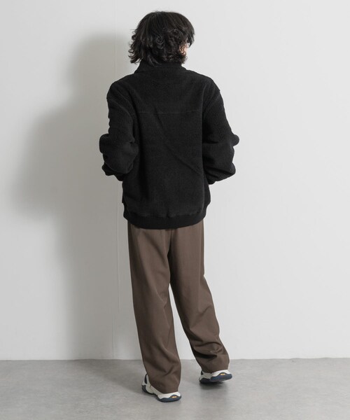 THE GOODLAND MARKET（ザグッドランドマーケット）の「AIGLE　ジップアップ シェルパフリース（ブルゾン・レディース・NOIR/OSIER・S/L）」の10枚目の写真