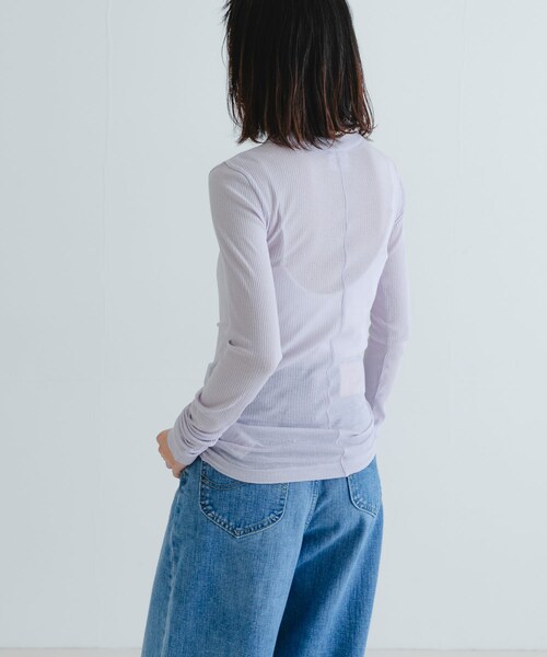URBAN RESEARCH(アーバンリサーチ)の「NINETY PERCENT ANIS RIB TOP(Tシャツ/カットソー・レディース・LAVENDULA/CHALKWHITE/TAUPE/BLACK・S)」の20枚目の写真