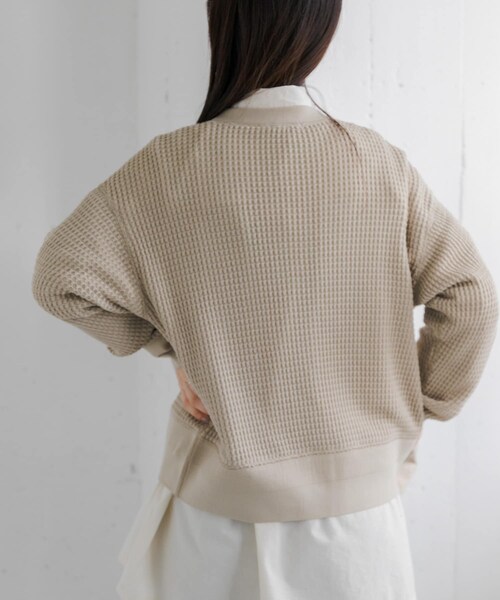 URBAN RESEARCH DOORS(アーバンリサーチドアーズ)の「FORK&SPOON ワッフルカーディガン(カーディガン/ボレロ・レディース・NAVY/BEIGE/MINT・1)」の7枚目の写真