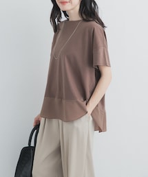 URBAN RESEARCH DOORS | 異素材切替えラウンドヘムプルオーバー(Tシャツ/カットソー)