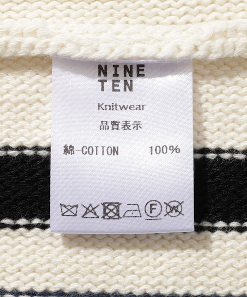 ADAM ET ROPE'（アダムエロペ）の「【RICE NINE TEN/ライス ナイン テン】KNITTED SOCCER SHIRT（ポロシャツ・メンズ・ホワイト系/ネイビー・1/2）」の15枚目の写真