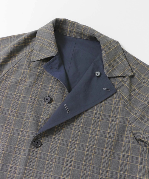 URBAN RESEARCH Sonny Label（アーバンリサーチサニーレーベル）の「チェックリバーシブルオーバーコート（ステンカラーコート・メンズ・ベージュ/ネイビー・M/L）」の10枚目の写真